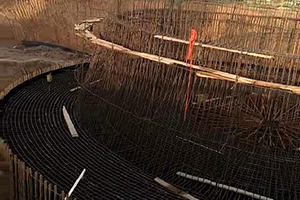 秦皇岛砼烟囱新建施工现场
